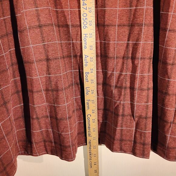 Basic Equipment polo shirt mens 3XL XXL maroon red long sleeve plaid NWT ls - Picture 6 of 8